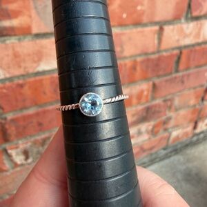 Blue topaz ring